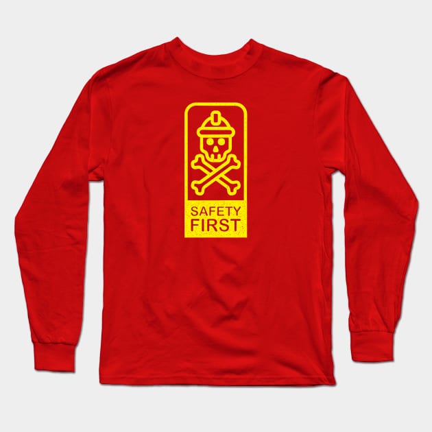 SAFETY FIRST (YELLOW) Long Sleeve T-Shirt by encip